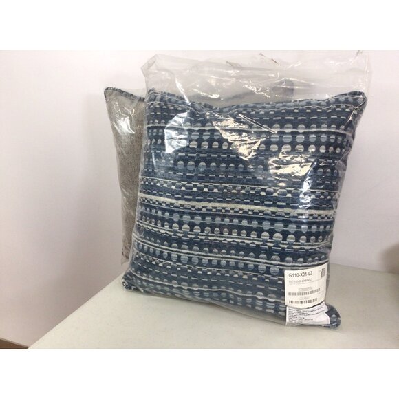 The Company Store Square Decorative Pillow 20 Inches New X 2 - Picture 6 of 6